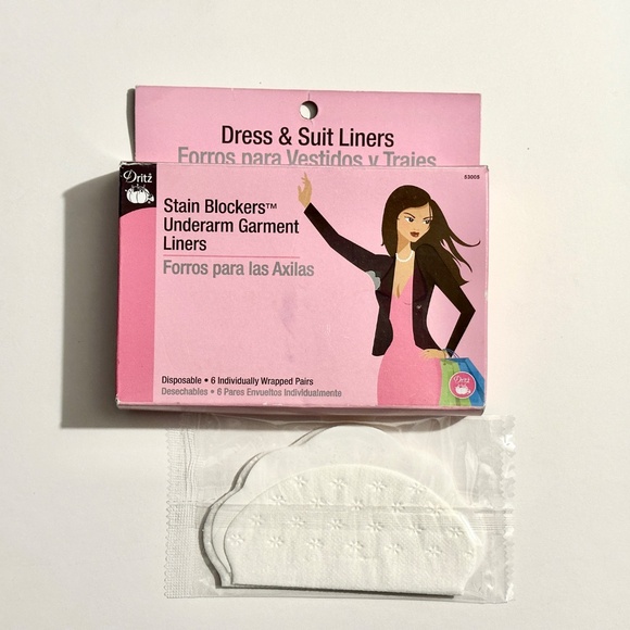 Dritz Dress & Suit Stain Blockers Disposable Underarm Garment Liners, 6 Pairs - Picture 3 of 4